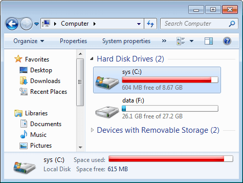 computer hard disk drive c